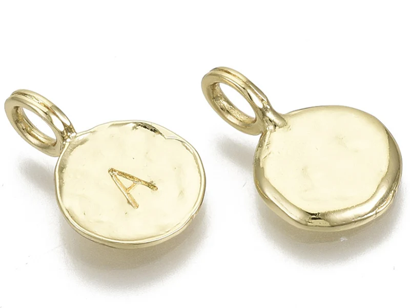 Breloque ronde dorée à l'or fin 18K – A