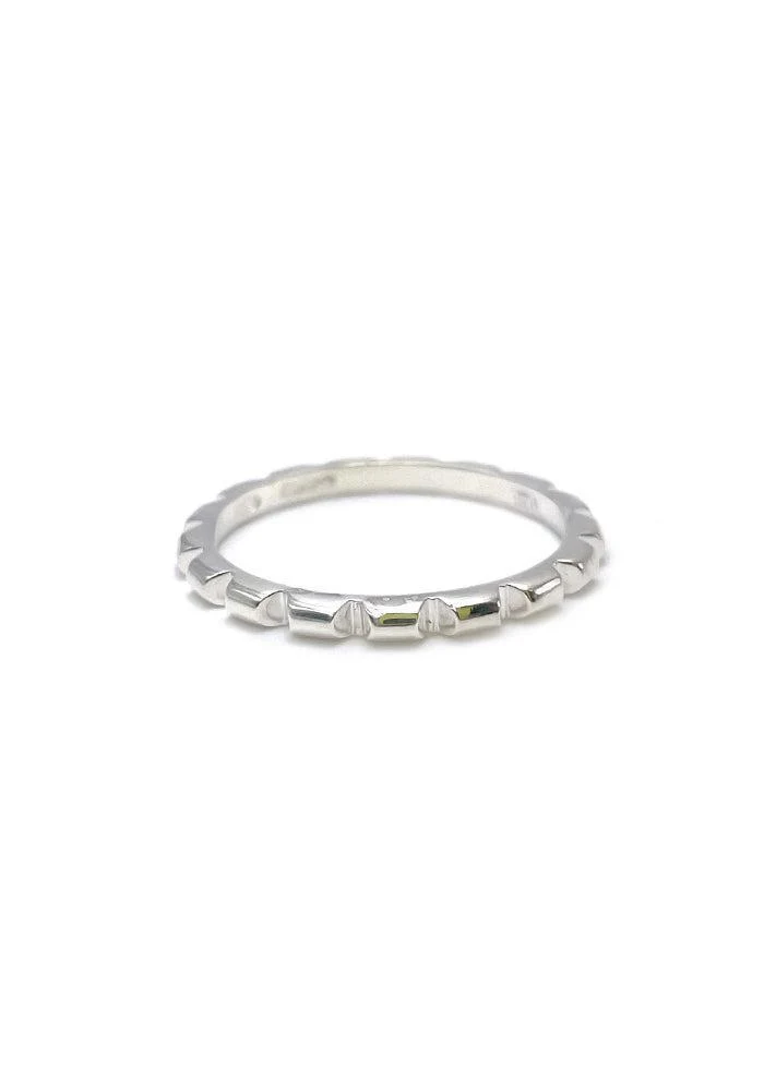 Bague Fine Crantée Argent