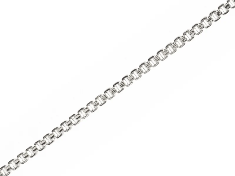 Chaine vénitienne 1,2 mm - laiton flashé argent 925 - qualité premium