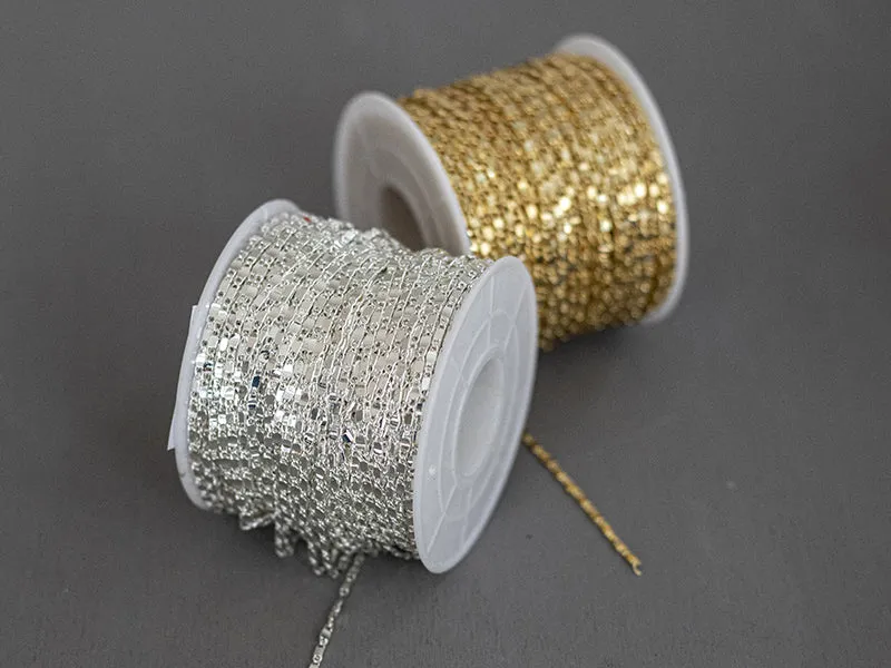 Chaine vénitienne 1,2 mm - laiton flashé argent 925 - qualité premium