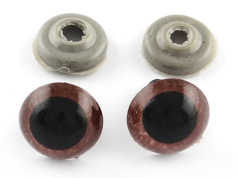 10 paires d'yeux de sécurité à clipser pour peluches ou amigurumi - 8 mm