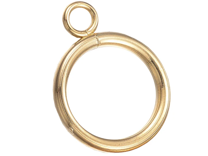 Fermoirs toogle en acier inoxydable 304 - doré - 16x12 mm