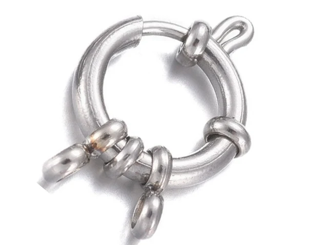 Fermoir à anneau à ressort en acier inoxydable 304 - 23 x 14 mm