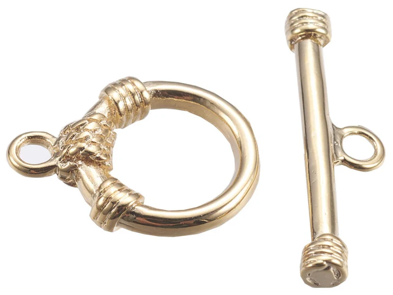 Fermoir toogle - 14,5 x 11 x 3 mm - doré à l'or fin 18K