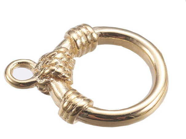 Fermoir toogle - 14,5 x 11 x 3 mm - doré à l'or fin 18K