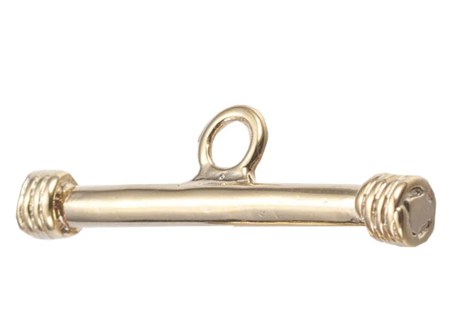 Fermoir toogle - 14,5 x 11 x 3 mm - doré à l'or fin 18K