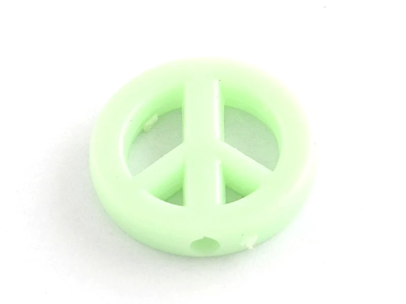 50 perles en plastique - peace and love - pastelles