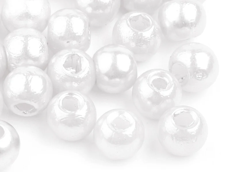 10 perles en plastique imitation perles de culture - 8 mm