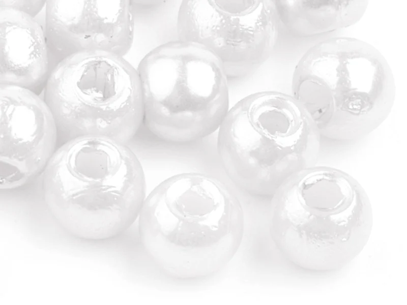 10 perles en plastique imitation perles de culture - 10 mm