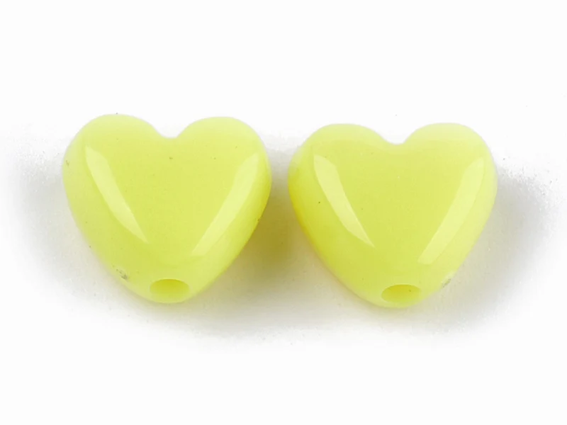 50 perles coeurs - multicolore