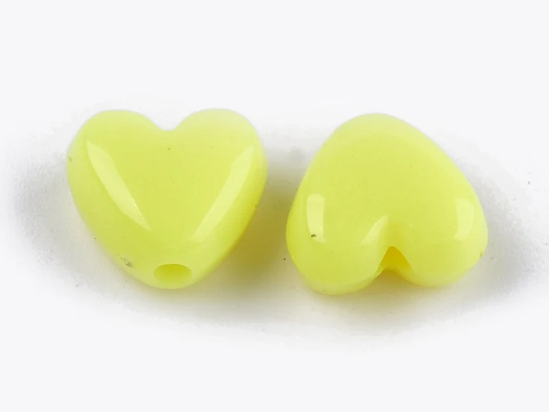 50 perles coeurs - multicolore