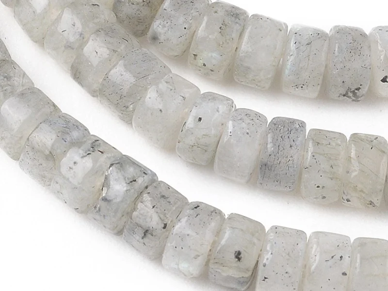 100 perles heishi naturelles 4 mm - labradorite