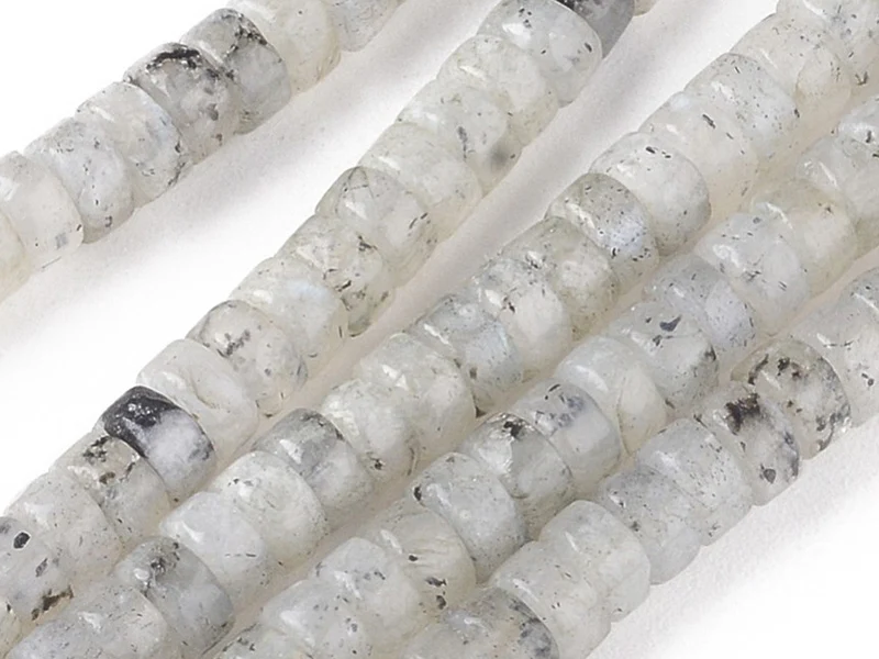 100 perles heishi naturelles 4 mm - labradorite