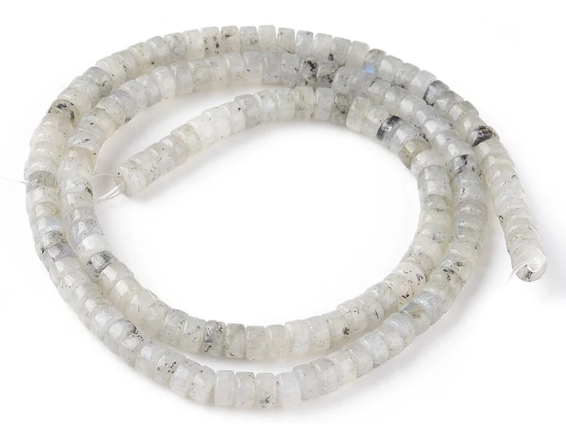 100 perles heishi naturelles 4 mm - labradorite