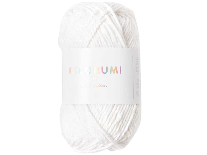 Pelote Ricorumi coton DK - Blanc (001)