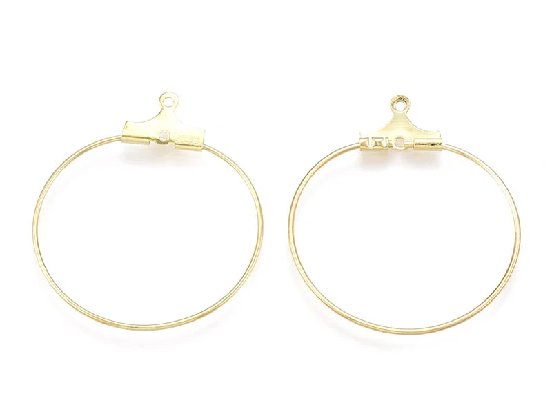 Lot de 2 intercalaires créoles 29 mm - doré à l'or fin 18k