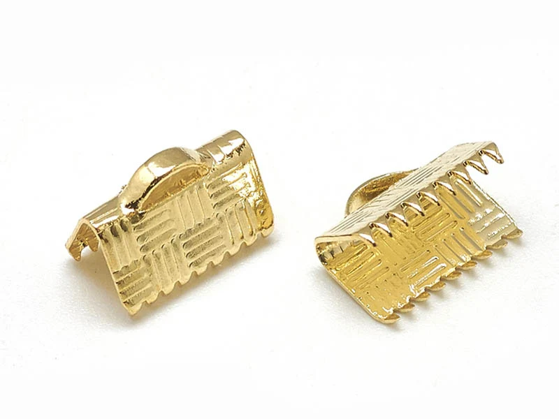 1 fermoir griffe 10 mm - doré à l'or fin 18k