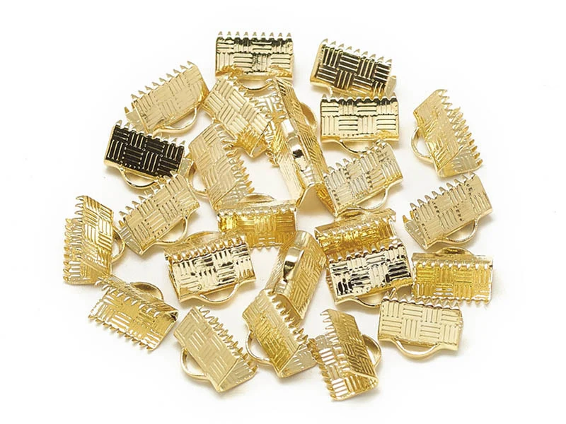 1 fermoir griffe 10 mm - doré à l'or fin 18k