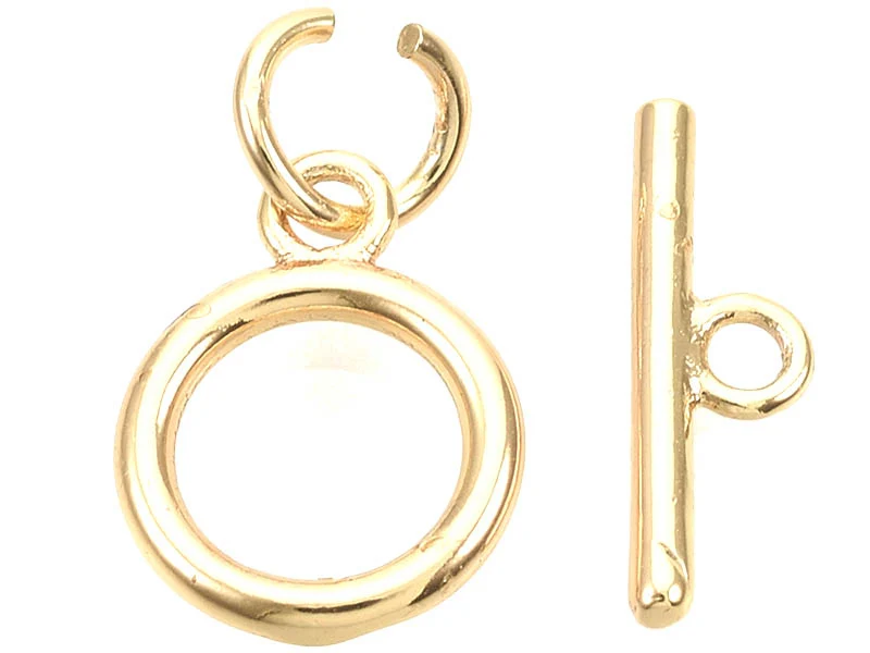 1 fermoir Toogle - doré à l'or fin 18k - 12 mm