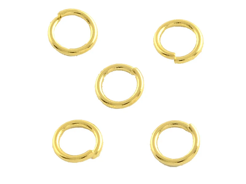 20 anneaux 8 mm - doré à l'or fin 18k
