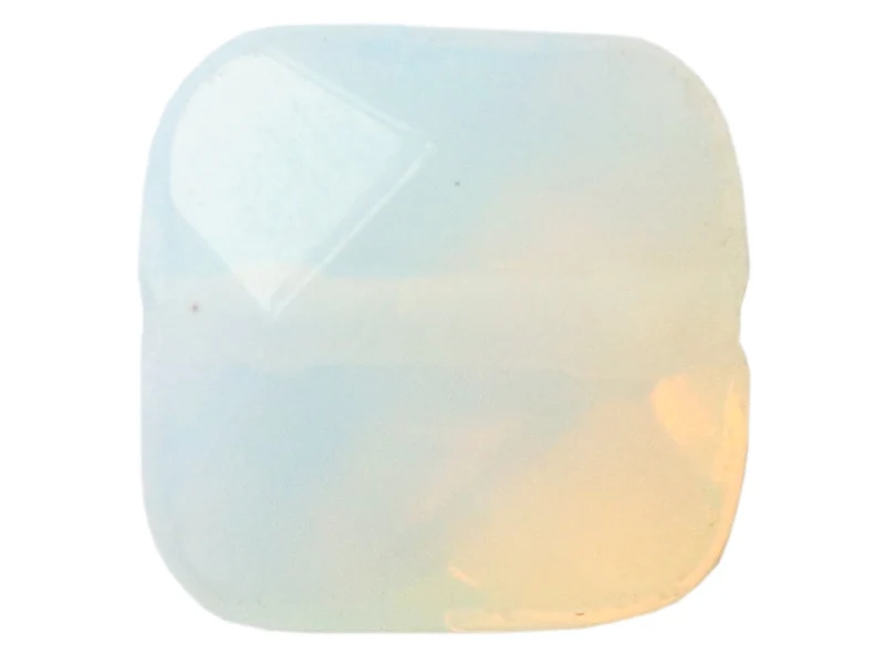 Perle à facettes carré - Opalite - 8 x 8 mm