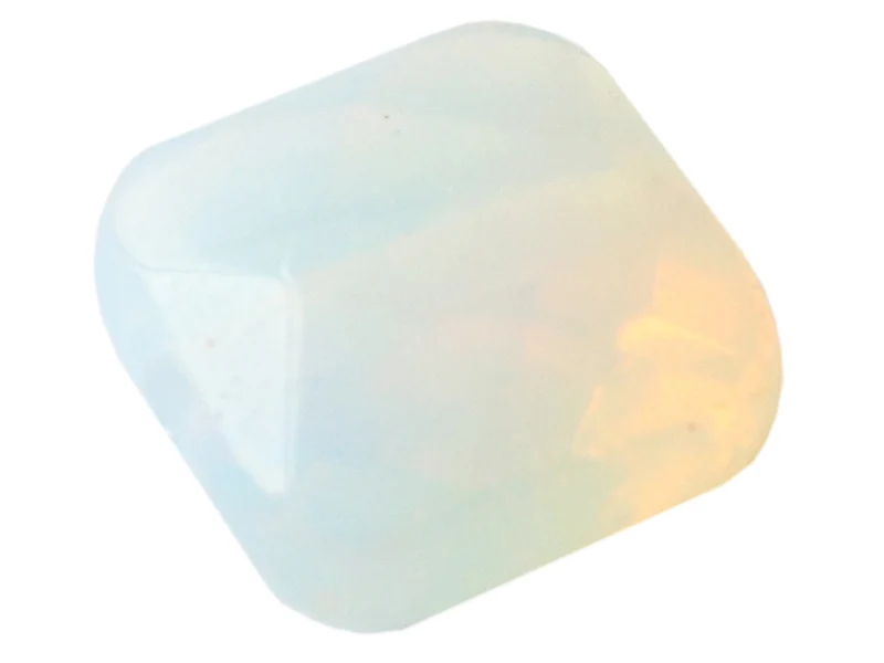 Perle à facettes carré - Opalite - 8 x 8 mm