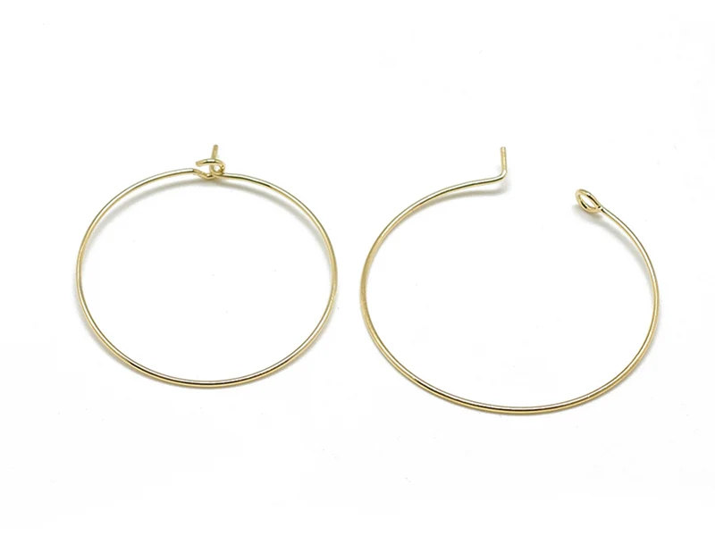 Paire de créoles 30 mm - doré à l'or fin 18K