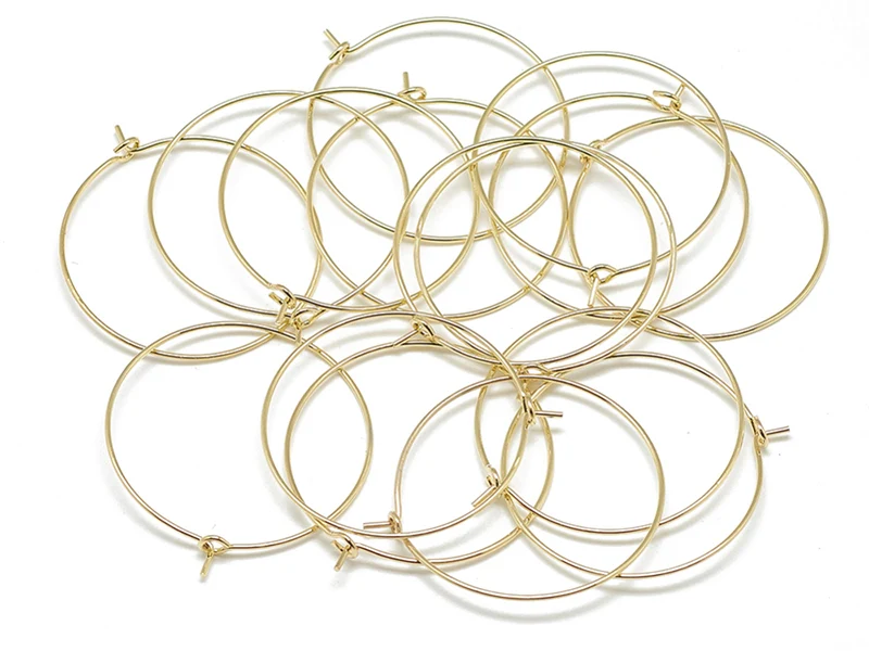Paire de créoles 30 mm - doré à l'or fin 18K