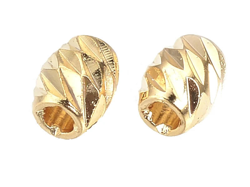 10 perles intercalaires - doré à l'or fin 18k - 4 x 3 mm