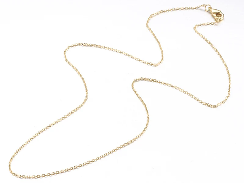 Collier 45 cm - chaîne forçat - doré à l'or fin 18K