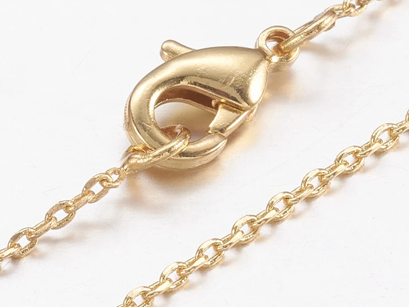 Collier 45 cm - chaîne forçat - doré à l'or fin 18K