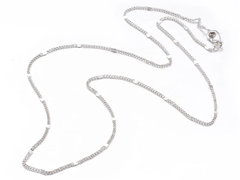 Collier 44,5 cm - chaîne nuage - flash argent