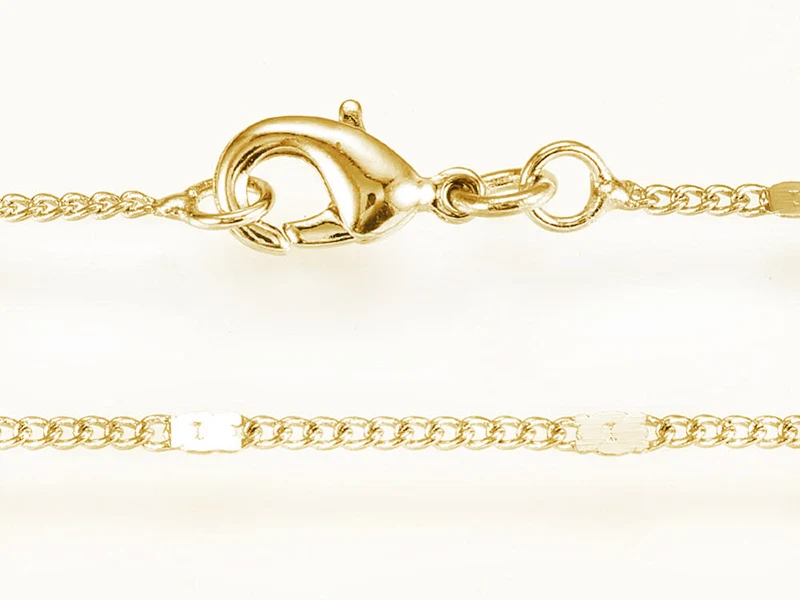 Collier 45 cm - chaîne nuage - doré à l'or fin 24 K