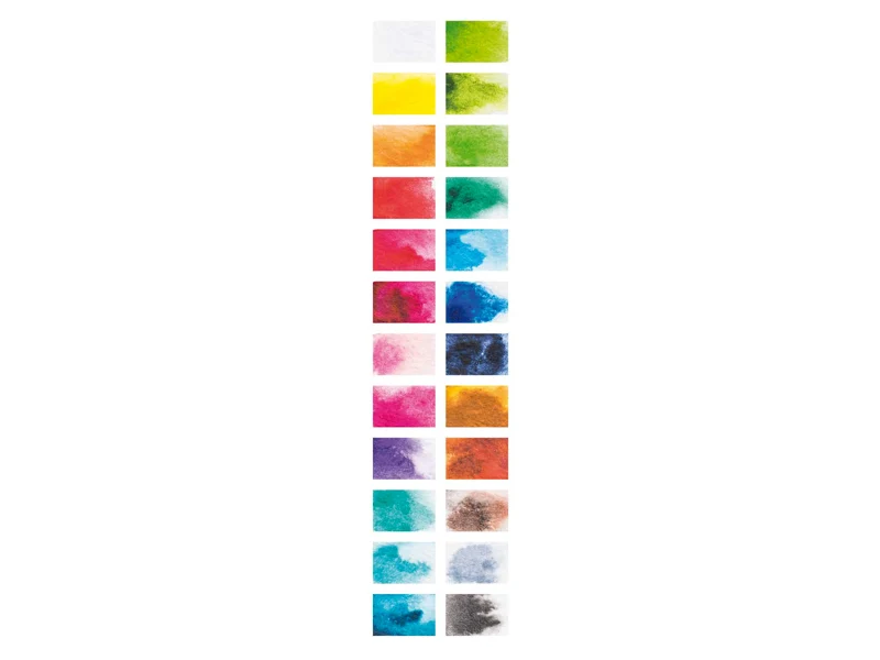Palette de 24 demi-godets d'aquarelle / Peinture à l'eau