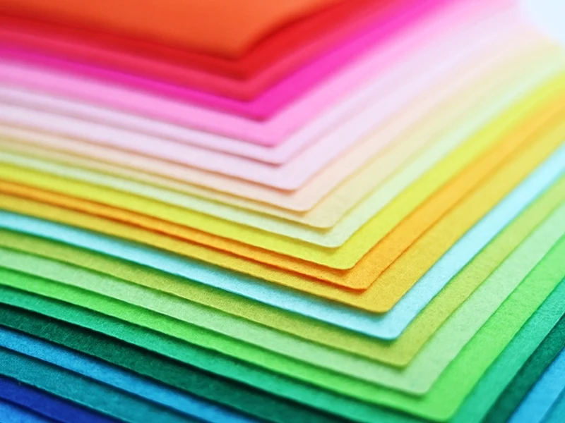 Lot de 40 plaques de feutrine multicolores - 30 x 20 cm