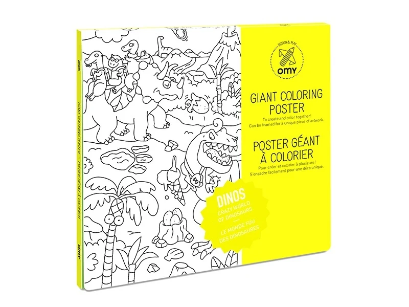Poster géant à colorier - DINOS - OMY