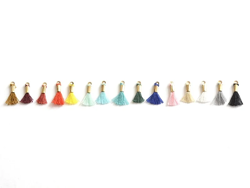 breloque mini-pompon - beige