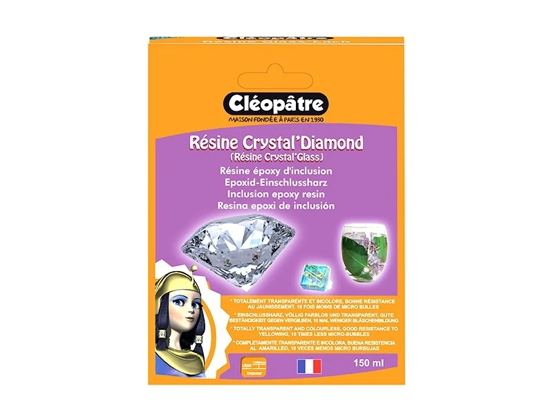 Résine d'inclusion "Crystal'Diamond" 150 mL - transparent*Cléopatre*