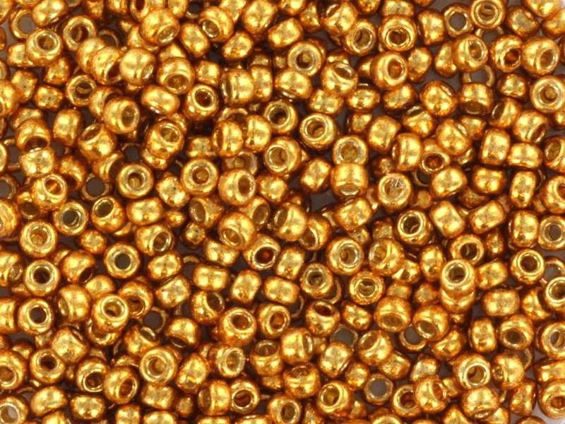 Rocailles Miyuki 11/0 - Duracoat galvanized yellow gold 11-4203