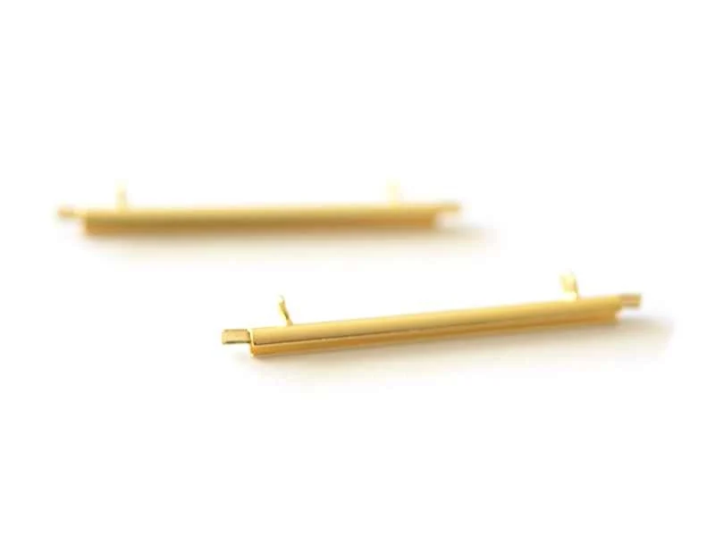 Embout pour tissage de perles doré - 35 mm