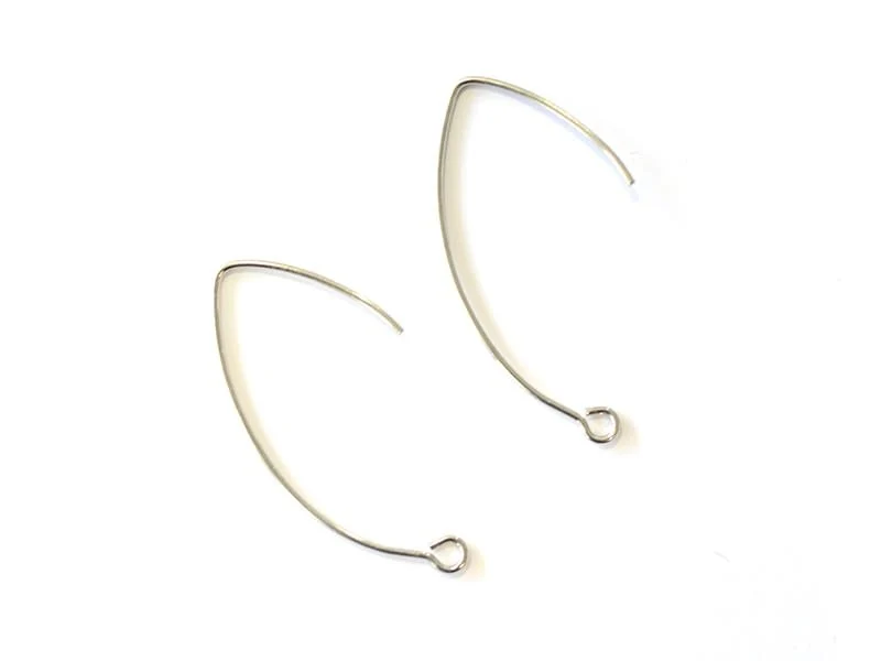 1 paire de boucles d'oreilles dormeuses simples - argenté