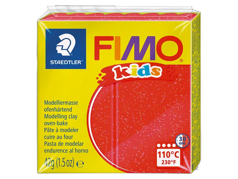 Pâte Fimo rouge paillettes 212 kids