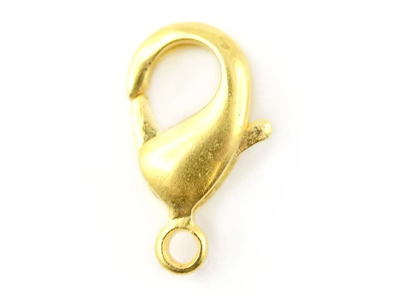 10 fermoirs mousqueton 10 mm - couleur or