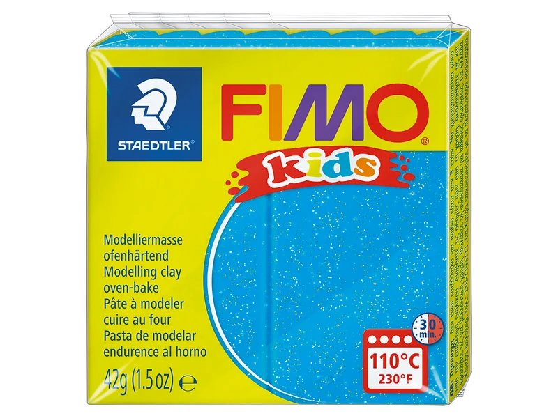 Pâte Fimo bleu pailleté 312 Kids
