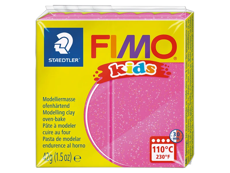 Pâte Fimo rose pailleté 262 Kids