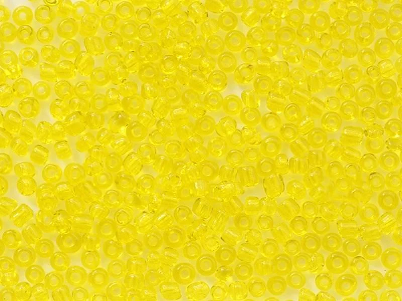 Tube de 350 perles transparentes - jaune