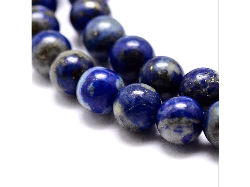 Lot de 15 perles naturelles rondes 6 mm - Lapis-lazuli