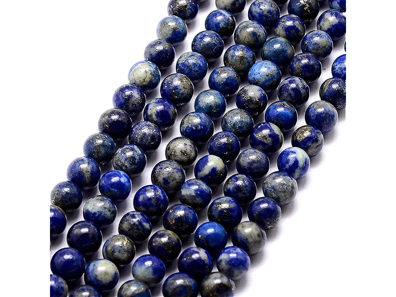 Lot de 15 perles naturelles rondes 6 mm - Lapis-lazuli