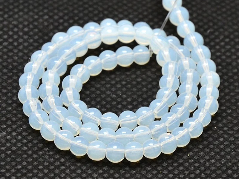 Lot de 15 perles rondes 6 mm - Opalite