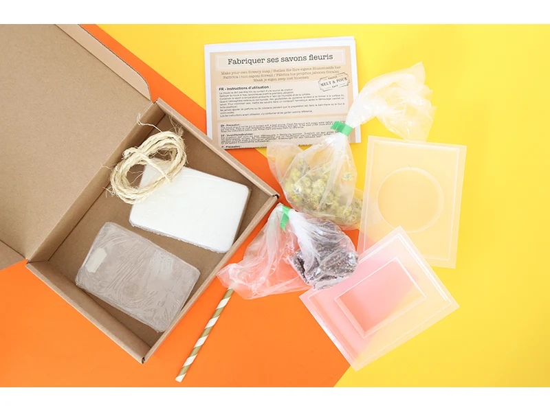 Coffret Savons fleuris à faire soi-même
